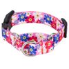 Rhea Rose Dog Martingale Collar with Quick Release Buckle, Adjustable Soft Escape Proof Training Collar, Pink Daisy Patterns, Large