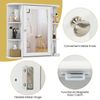 Bathroom White finish Multipurpose Mount Wall Surface Storage Cabinet Mirror
