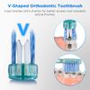 Fregum V-Shaped Orthodontic Toothbrush for Braces, Soft Bristles, 6 Count