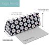LAGO TERRA Premium Printed Foldable Triangular Glasses Case - Daisy Chain Blue