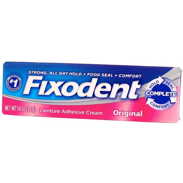 Fixodent Denture Adhesive Cream Original 1.40 oz (Pack of 7)