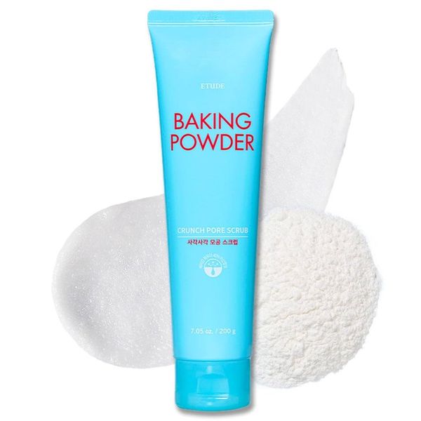 Etude House New Baking Powder Crunch Pore Scrub 7fl.oz (200ml) | Deep Pore Skin Care | Pore Cleansing Effect | Korean Exfoliate & Moisturize Skin | K-Beauty