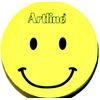 Artline Magnetic Smiley Face Circular Whiteboard Eraser - Yellow