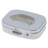 refB2 Galaxy Mini Van 3D Pewter Effect Car On A Mirrored 2 Day Pill Box