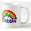 Rainbow Mug, Multi-Colour,11 oz Large Handle Ceramic Tea/Coffee Mug, Can be Personalised