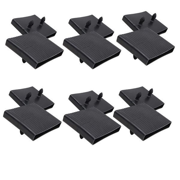 WANGCL 6PCS Bed Slat Centre Caps Holders For Replacement Plastic Bed Slat Holders, For Single And Double Beds 65mm x 9mm Black