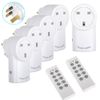 Sockets Switch with Wireless Remote Control for Light, Household Appliances Home Programmable Electrical Plug Outlet Switch 30m/100ft Operating Range 5 Pack