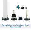 Sourcingmap Leveling Feet 25 x 25mm Square Inserts Table Leg Adjustable Leveler 4 Sets