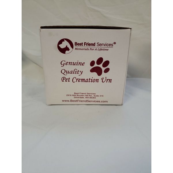 Best Friend Services Mia Paws Pet Urn slate color size med. New lot#1650