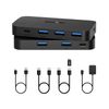 USB 3.0 Switch, USB Switcher Two Computers Share 3*USB 3.0 and 1*USB C with Remote Control for PC Mouse Keyboard Printer Scanner Compatible USB KVM Switch Selector for Windows, Mac, Linux