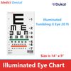 DUKAL TECH-MED EYE CHARTS Illuminated Illiterate Eye Test Chart 20 ft,  Plastic
