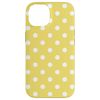 Cute Light Yellow Polka Dot Pattern Minimalist Graphic Case for iPhone 14