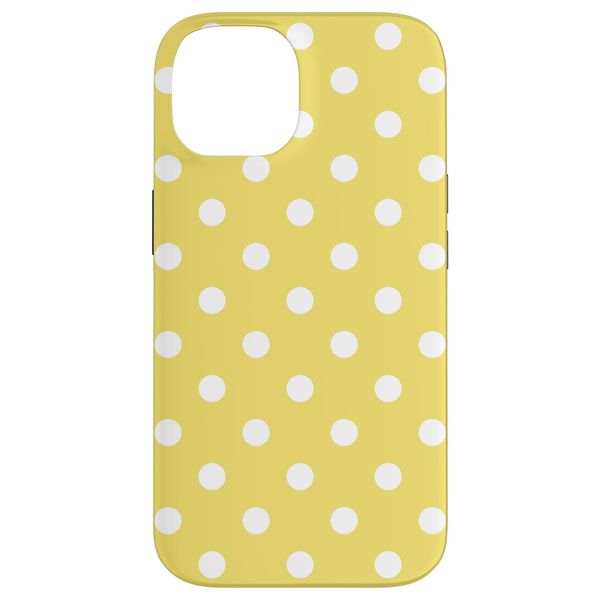 Cute Light Yellow Polka Dot Pattern Minimalist Graphic Case for iPhone 14
