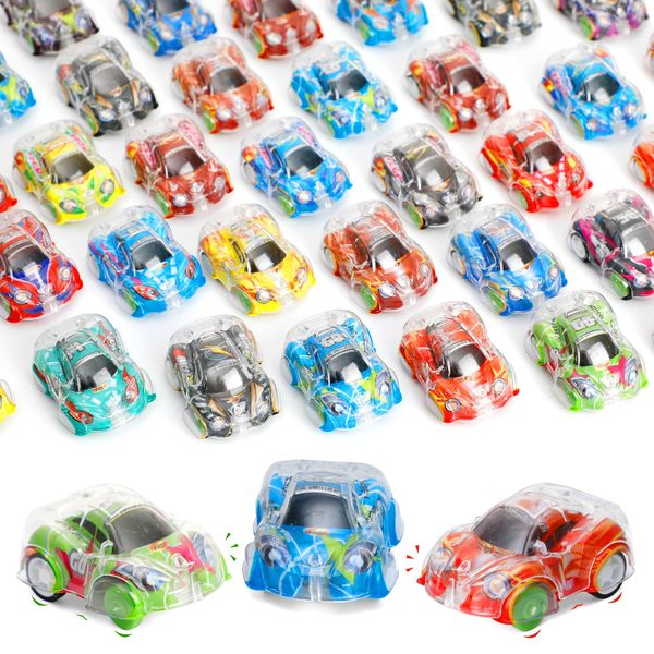 80 pcs Mini Pull Back Car Set Party Favors for Kids Toddlers Boys Girls Bulk Pull Back Vehicles for Classroom Prizes Goodie Bag Stocking Stuffers Treasure Box Pinata Fillers