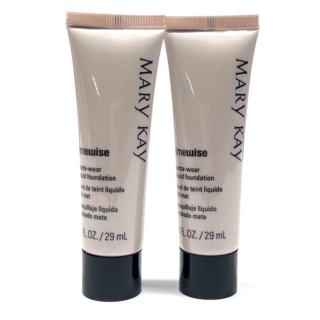 MARY KAY TIMEWISE MATTE WEAR LIQUID FOUNDATION~BRONZE 8~038772~LOT OF 2~DISC'TD!