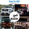 4 X 6 LED Emergency Strobe Lights Amber White Warning Flashing Beacon Light Bar