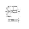 Dummy Drawer Front Connector, Permafix Block Cream White Plastic (x2)