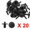 sourcingmap 20pcs Plastic Rivet Car Fender Push-Type Fastener Clips 4D0-807-300
