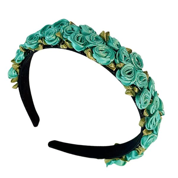 scicent Haarschmuck Hochzeit Blumen Haarband Mode Floral Elastisch Stirnband Stickblumen Braut Stirnband Haarreif für Festival Party Reisefotografie Konzert (Weiß) - 16310