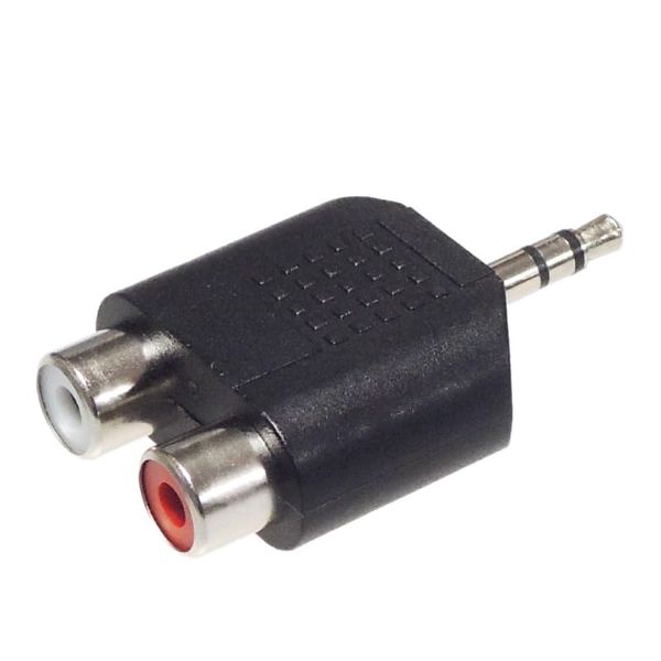 KAUMO 3.5mm Stereo Mini Plug to RCA Pin Jack Converter Adapter