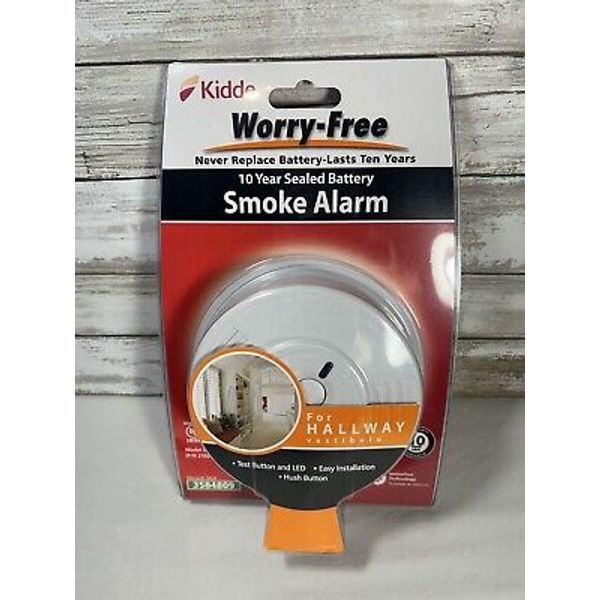 Kidde Worry Free Smoke Alarm, 10 Year Battery