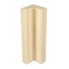 5.5" x 3/4" Inside Corner Baseboard Molding and Trim Block. Pine. (1)