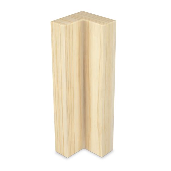 5.5" x 3/4" Inside Corner Baseboard Molding and Trim Block. Pine. (1)