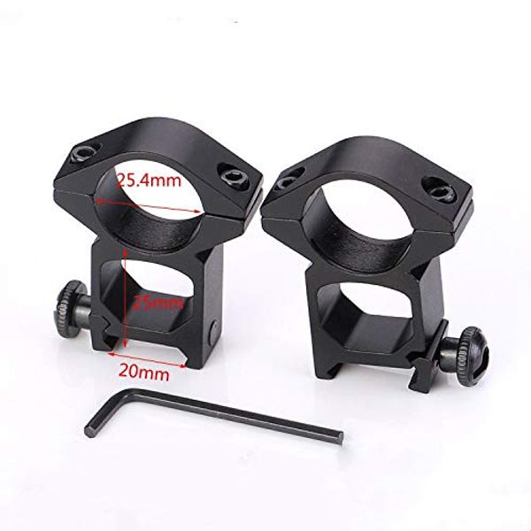 Ulightfire Tactical Flashlight Ring Mount Scope Ring Mounts Rifle for 1'' / 25.4mm Tube N2520