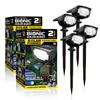 Bell + Howell Bionic Color Burst Solar Powered Waterproof Pathway Lights- 4 Pack