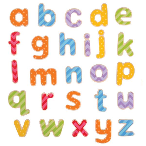 Bigjigs Toys Educational Wooden Magnetic Letters - Lowercase