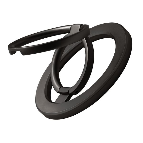 Luplus LN-SMRG10BK Compatible Smartphone Ring "MAGTUS" Ring Multi Stand Matte Black