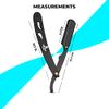 The Cut- Factory- Straight Razor with 100 Pack Platinum Treat Single Blade Razors for Men- Professional Barber Straight Edge Razor for Close Shaving 100 Percent Stainless Steel-Black