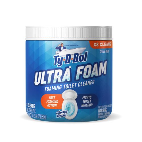 Ty-D-Bol Ultra Foam Toilet Bowl Cleaner - Provides Up to 8 Cleans - Citrus Scent - Fights Buildup and Eliminates Stains Using Immediate Foaming Action