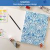 Blue Paisley Printed Bed Sheets Full Size, Floral Sheet Set Full, Brushed Mic...