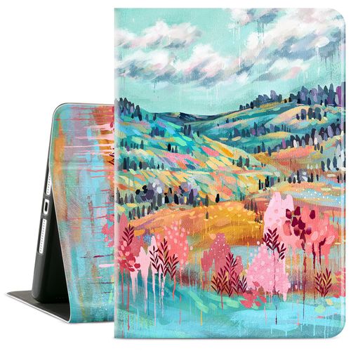 Case for iPad 9th Generation, Case for iPad 8th Generation, Case for iPad 7th Generation 10.2 Inch Case, Multi-Angle Viewing Adjustable Stand Auto Wake/Sleep,Oil Painting Scenery