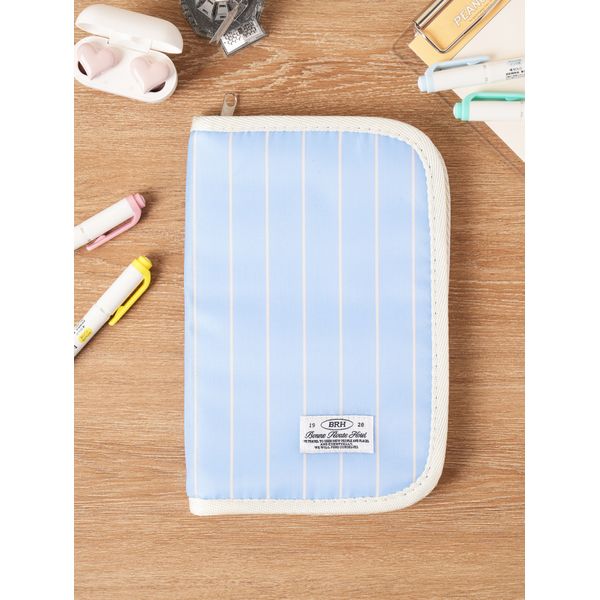 Stripe Wallet Travel Pouch Blue