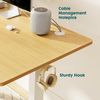 40" Natural Electric Height Adjustable Desk Home Office Standing Computer Table