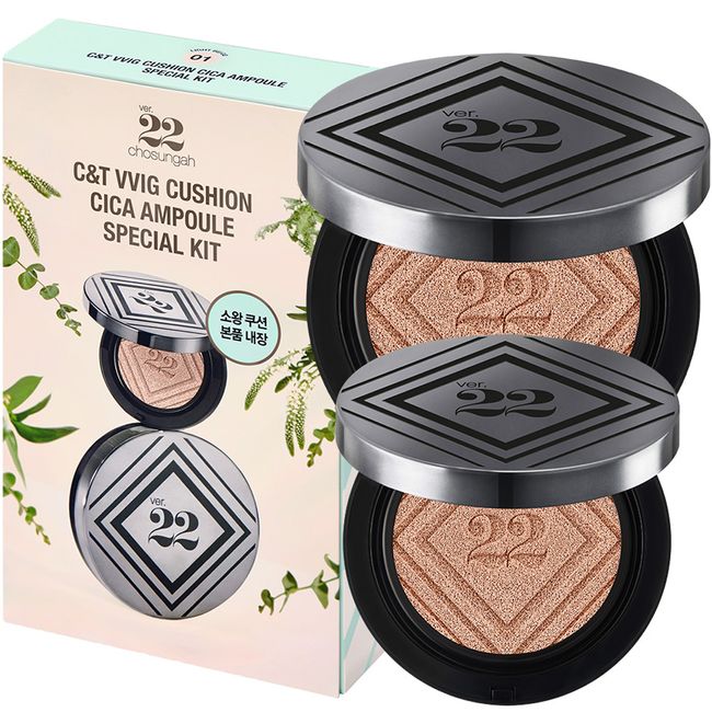 Chosungah22 CNT Daewang Cushion Cica Ampoule 25g + Sowang Cushion 12g Special Kit Set, No. 2 Sand Beige, 1 set