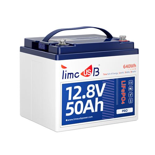 12,8V 50Ah Pro LiFePO4 Lithium Battery 50A BMS 640Wh for RV Solar Boat Off-Grid