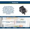 Whirlpool W11566405 OEM Ice Maker Recirculation Pump, Black