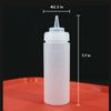 Hakka 6 Pack 12 oz Plastic Squeeze Bottles Condiment Sauce Mustard Dispenser