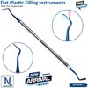3Pcs Dental Flat Plastic Composite Filling Instruments Blue Titanium Color Tips