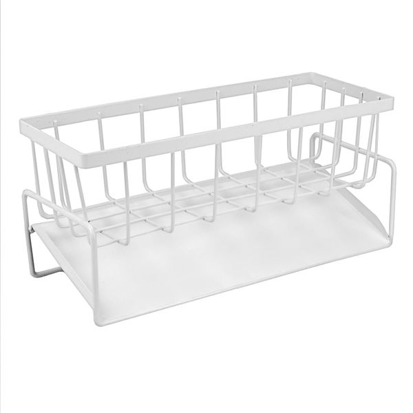Maison Line Sponge Rack Scourer Rest Kitchen Sink Sink Sink Drainer Slanted Space Saving Organization Rounded Corner