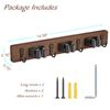 Mop Broom Holder Wall Mount - 3 Slots & 4 Hooks for Kitchen Organization