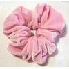 Pink Velvet Hair Scrunchy-Regular