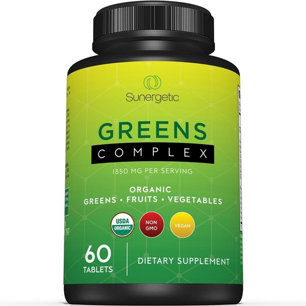 USDA Organic Greens Superfood Tablets-Includes Greens, Fruits & Veggies