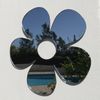Servewell Daisy Flower Garden Mirrors-40cm Diameter-Silver - Mirror