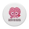 heart held by brain working together hand in hand PopSockets Swappable PopGrip