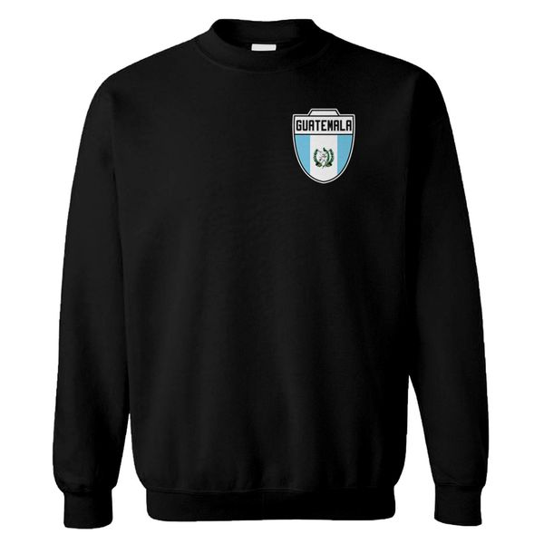 Haase Unlimited Guatemala Futbol Jersey - Guatemalan National Soccer Unisex Crewneck Sweatshirt (Black, Small)