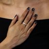 Sterling Silver & CZ Crystal Half Eternity Ring - Size O (I - U Available)